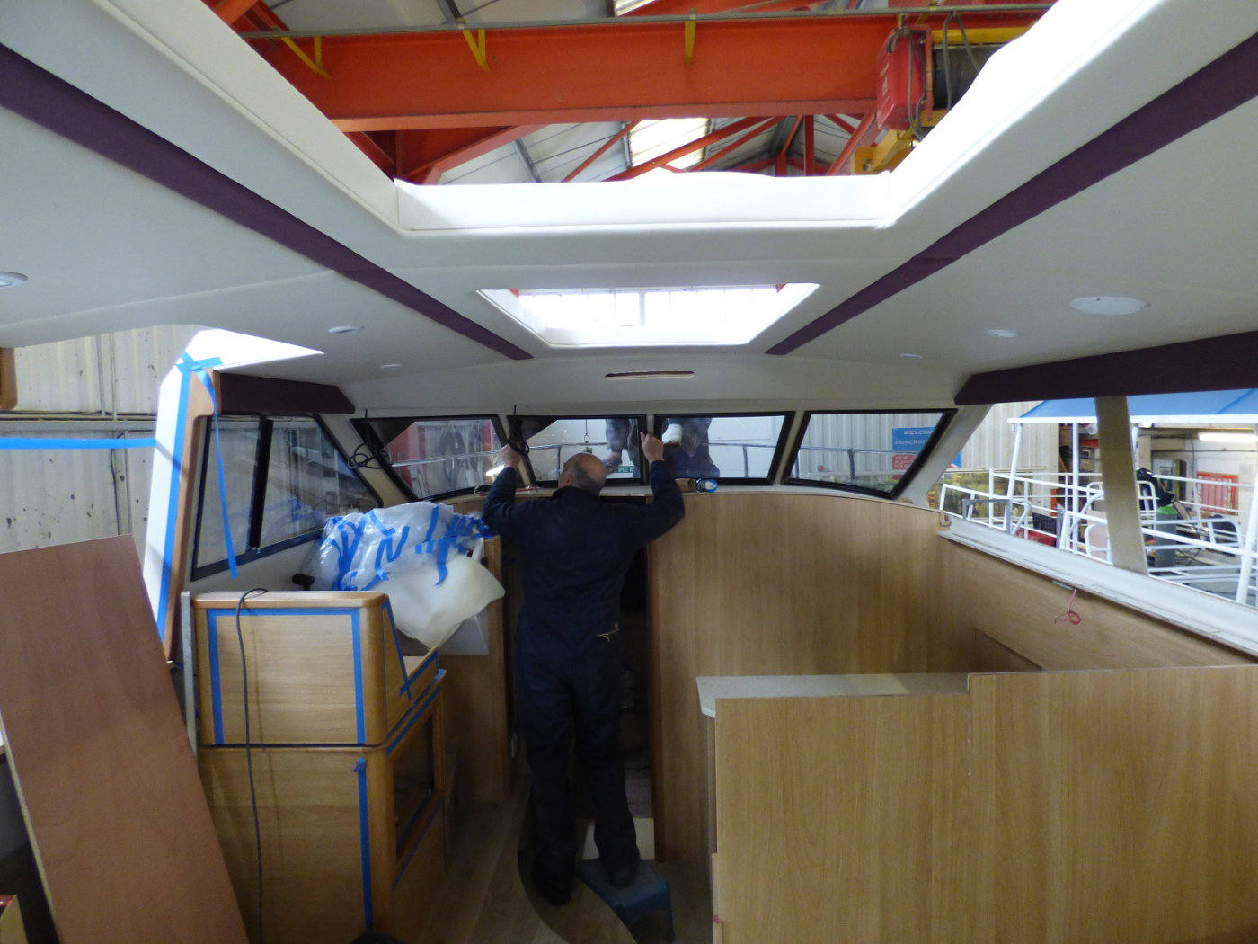 Saloon being fitted