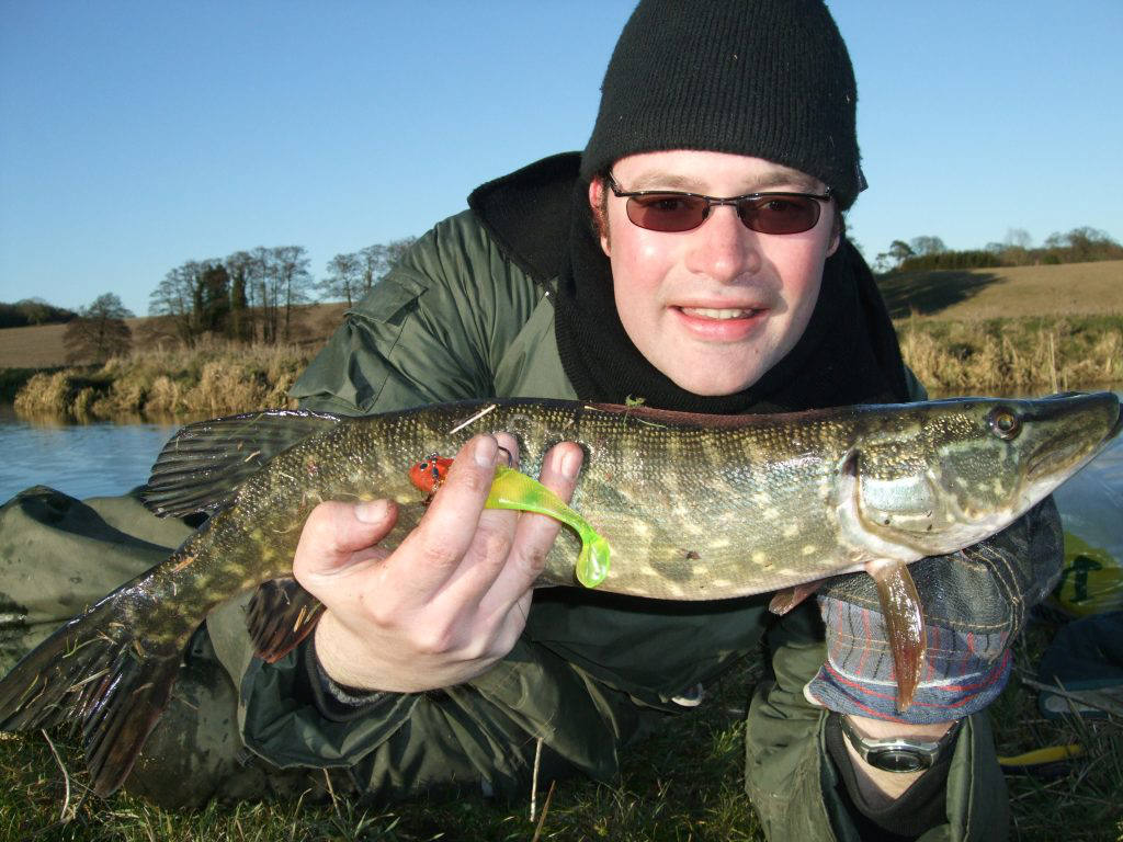 small jack pike with lure