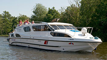 A cruiser for boating holidays on the Broads